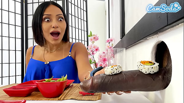 Big Tit Lesbian MILFs Sushi Glory Hole Experience BBC Blowjob and Cute Asian Teen